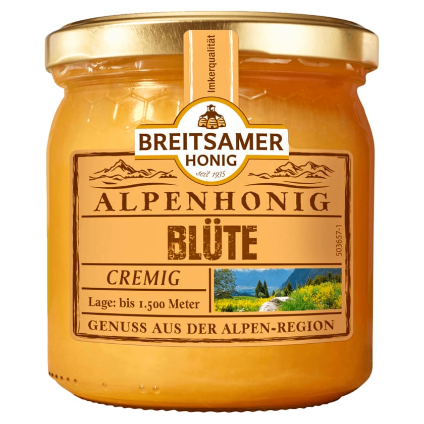 Breitsamer Honig Alpenhonig Blüte 500g
